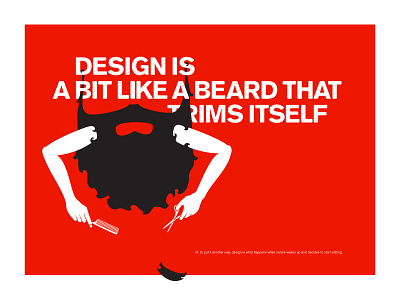 Design is a bit like a beard... contest poster shopify