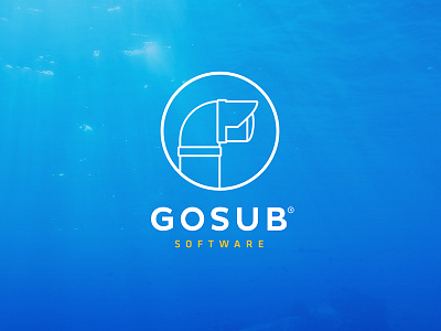 Client Logo blue design flat identity logo ocean periscope software water