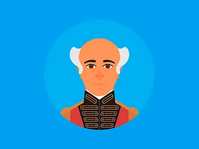 William Farquhar flat governor graphics icon illustration politics portrait singapore vector