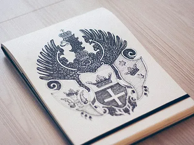 Konigsberg / Heraldry Posters black calligraphy coat of arms engraving gravure kaliningrad konigsberg moleskine poster type vintage