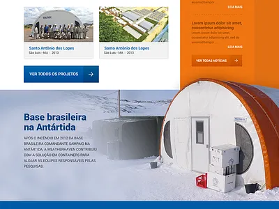 Tent website artic big button blue orange snow tent webdesign website