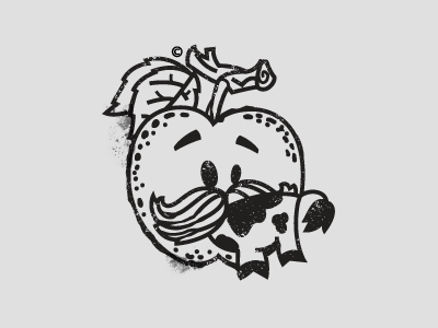 Vegan's scary dream apple cow dream food fruit humor identity logo sarcasm scary shop vegan