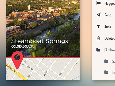 UI Kit Con't. colors inbox location mailbox map portfolio ui user interface