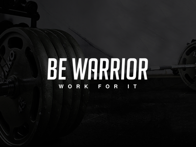 BE WARRIOR - Typeface logo police tagline typeface