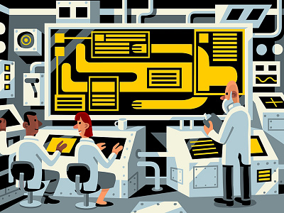 UT Arlington: Bio Engineering illustration sci fi science vector