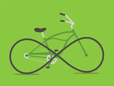 Forever ride ad bike forever illustration infinity