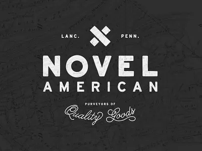 Novel American american apparel branding goods handmade identity logo novel