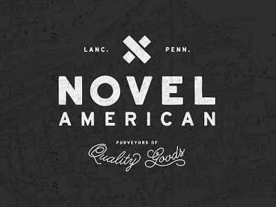 Novel American american apparel branding goods handmade identity logo novel