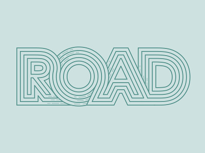 Road line art logo road type yp © yoga perdana