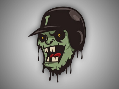 Zombie Baseball Player baseball illustration sports zombies