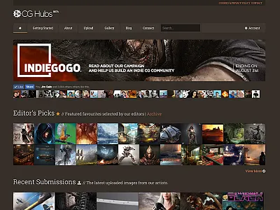 CG Hubs - Homepage cghubs imagepress wordpress