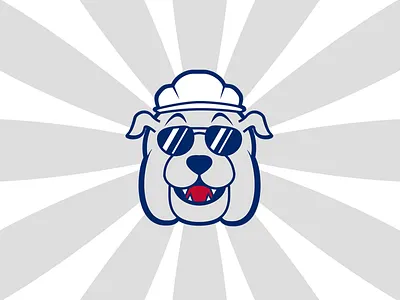 Buster the Bulldog animal branding bulldog character construction dog logo mascot repair