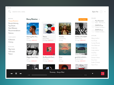 rdio client album app cocoa friends media music player rdio song theme track ui