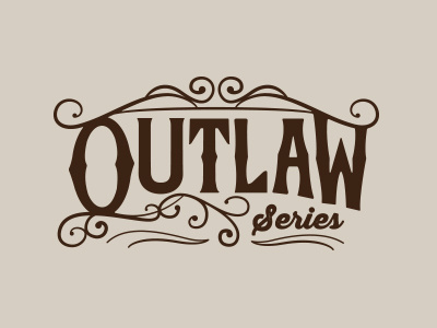 Outlaw Series beer cowboy outlaw typography western