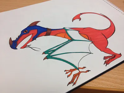Wyvern? character illustration sketching wyvern