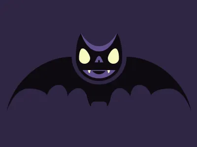 Bat bat halloween purple spooky
