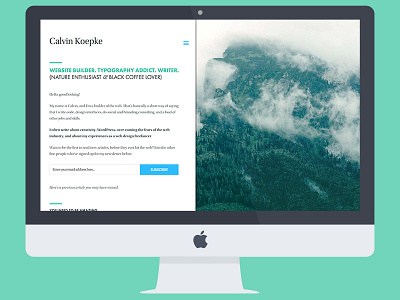 Portfolio - Experiment design genesis child theme genesis framework interface photoshop portfolio responsive ui ux web design wordpress theme