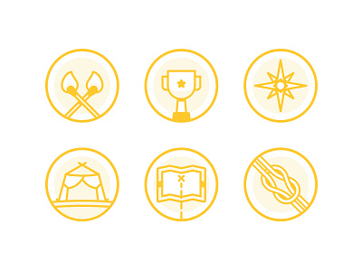 DesignScout Icon Art Direction art direction camping collaboration design designscout gold icon icons knot scout