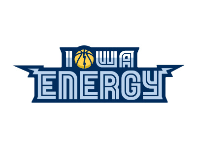 Iowa Energy Logo Type (Unused) basketball dleague energy grizzlies iowa logo memphis nba