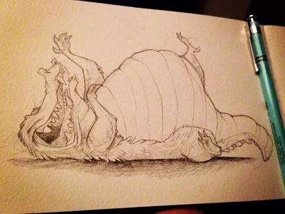 Alligator Dribb alligator character design doodle sketch a day