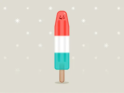 Red, White & Bluesicle popsicle vector