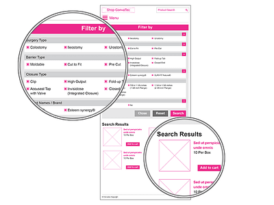 Convatec Mobile Site Example 2/3 app ios mobile pharma pharmaceutical ui ux wireframe