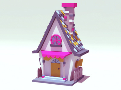 Casita 3d maya modo