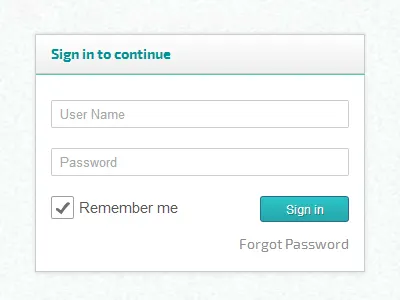 sign in - login button design field form interface login ocean green signin ui