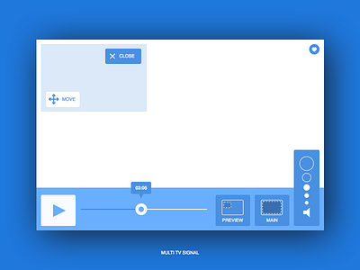 Multi TV Signal audio blue multi play player signal stop tv video view