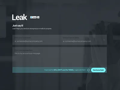 Leak button check email form leak web