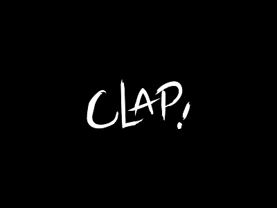 CLAP ! handwriting handwritten logo