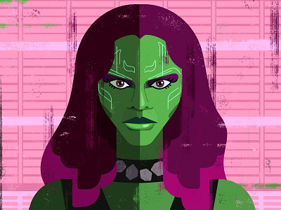 Gamora alan defibaugh comics digital illustration guardians of the galaxy illustration marvel movies vector