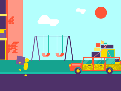 Freshman Experience college freshman illustrator station wagon university