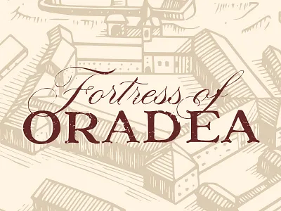 Fortress of Oradea - Wine label design fortress of oradea hand lettering hand written label lettering oradea typography wine