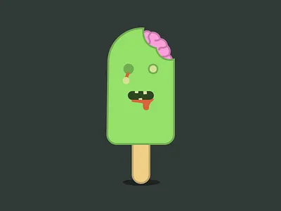 Zombsicle cartoon illustration popsicle things that should exist vector zombie
