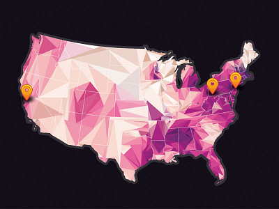 Map heat location map