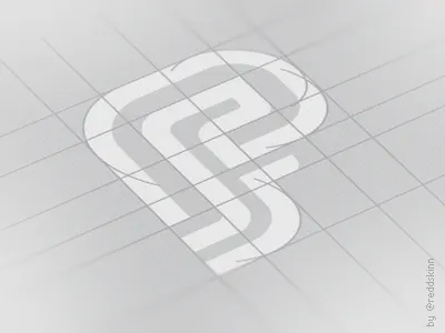 PF monogram geometric lines monogram sketch