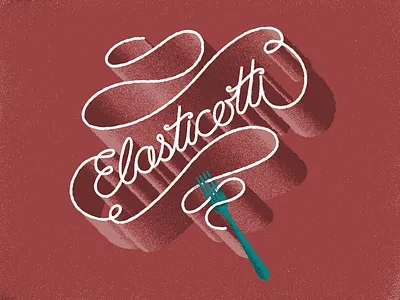 Elasticotti lettering typography