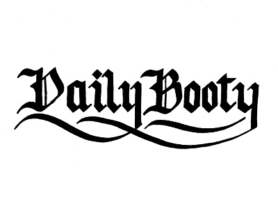 Daily Booty Type blackletter hand drawn type hand lettering hand type parallel pen