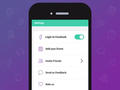 Settings Screen app artists club dance dj djs electronic ios label mobile music radio