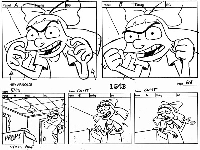 Helga Pataki acting animation filmmaking helga hey arnold nickelodeon storyboard