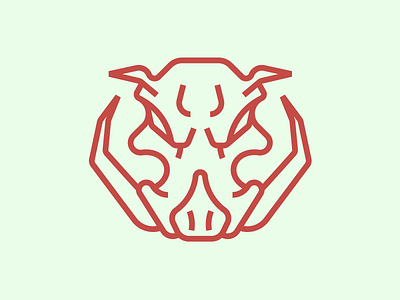 Full Boar Barbecue barbecue boar design icon kc logo mark mono width pig