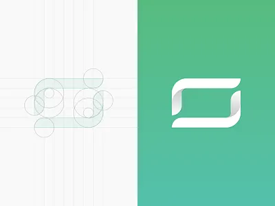 Kamcord Logo branding circles flat frame gray green identity logo round video