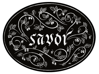 Wild berry savor blackletter hand lettering illustration letterpress printmaking texture