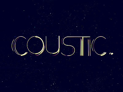 Coustic blue coustic distinct futuristic logo original stars typography yellow