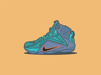 Lebron 12 basketball illustration lebron lebron james nike shoe