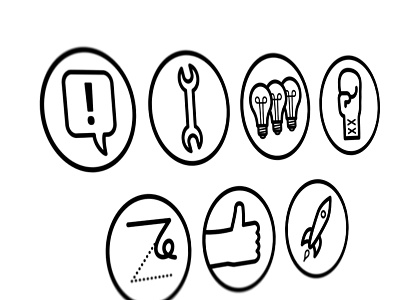 some circles icons line art