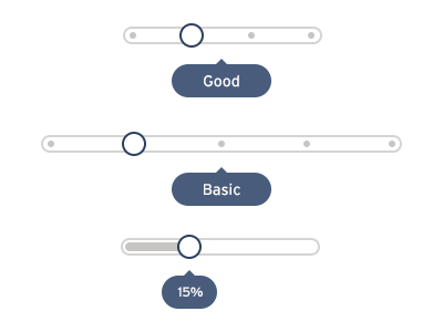 Slider Variations radio slider sliders tool tip