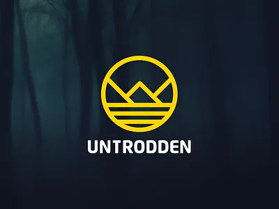 Untrodden brand branding design gold logo logotype san francisco startup symbol untrodden wild wild lands collective