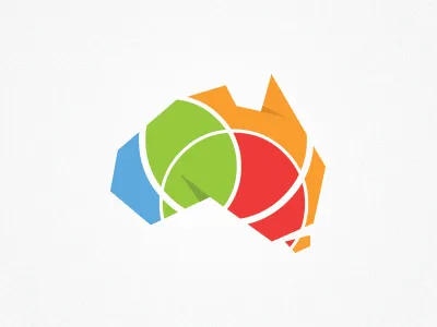 Australian Logo Concept agency aussie australia community data media research technology travel